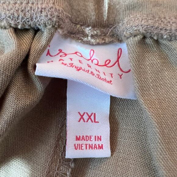 Isabel Maternity by Ingrid & Isabel Khaki Twill Pull-On Shorts - Size XXL - NWT - Picture 2 of 6